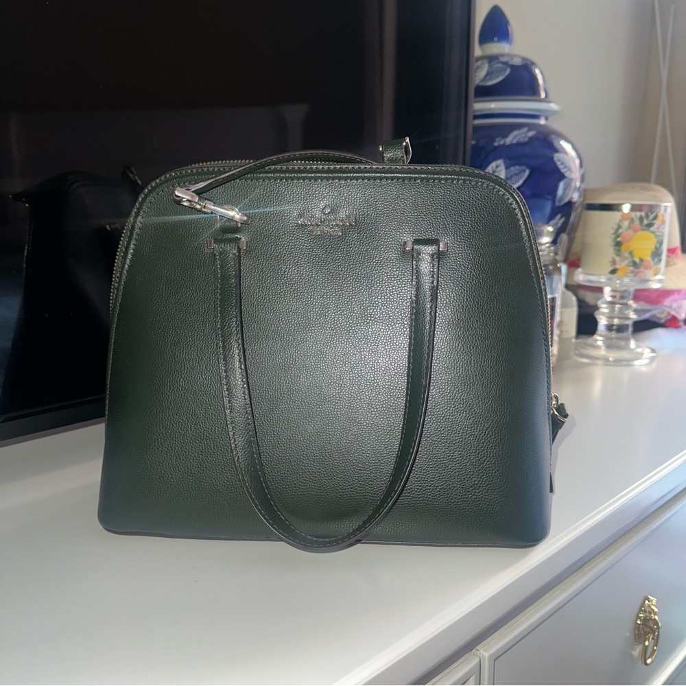 Kate Spade Green Leather Handbag EUC